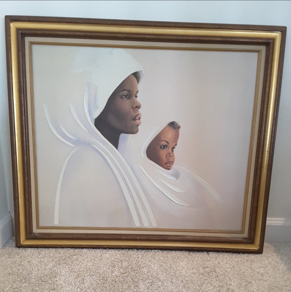 Oil Painting Mother & Child - Picture 1 of 3